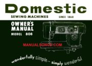 Domestic-White-Viking 808 Sewing Machine Instruction Manual