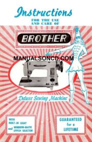 Brother Super Streamliner DeLuxe Sewing Machine Manual