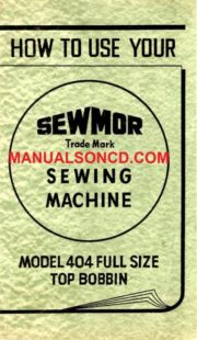 Sewmor 404 Sewing Machine Instruction Manual