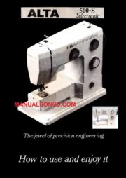 Alta 500-S Selectronic Sewing Machine Instruction Manual