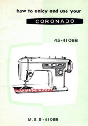 Coronado 4106B Sewing Machine Instruction Manual