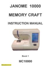 Janome 10000 Memory Craft Instruction Manual