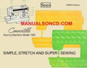 Kenmore 158.1581 - 158.15810 Sewing Machine Manual