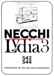 Necchi 542 544 Lydia 3 Sewing Machine Instruction Manual
