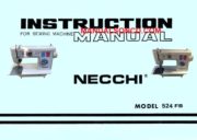 Necchi 524FB Sewing Machine Instruction Manual