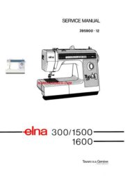 Elna 300 1500 1600 Sewing Machine Service Manual