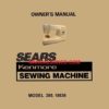 Kenmore 385.18836090 - 385.18836 Sewing Machine Manual