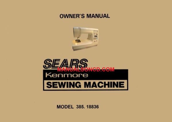 Kenmore 385.18836090 - 385.18836 Sewing Machine Manual