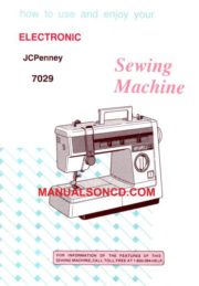 JCPenney 7029 Sewing Machine Instruction Manual