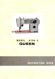 Necchi Alco A709-3 Queen Sewing Machine Instruction Manual
