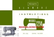 Kenmore 148.12140 - 1214 Sewing Machine Instruction Manual