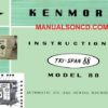 Kenmore 158.880 Tri-Span 88 Sewing Machine Instruction Manual