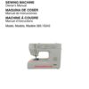 Kenmore 385.15343600 - 385.15243600 Sewing Machine Manual