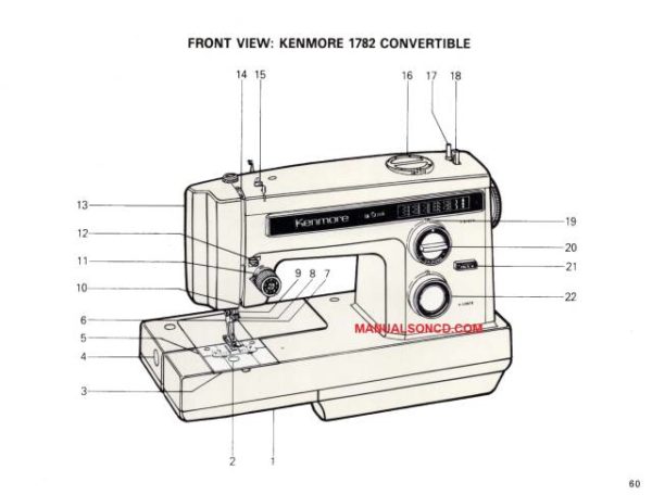 Kenmore 158.17820 - 1782 Sewing Machine Instruction Manual