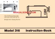 Bernina 316 Sewing Machine Instruction Manual