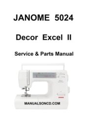 Janome 5024 Decor Excel II Sewing Machine Service Manual