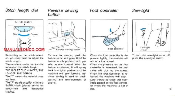 Brother XL2030 Sewing Machine Instruction Manual