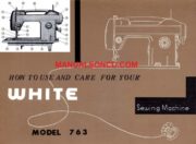 White 763 Sewing Machine Instruction Manual