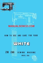 White 2031 Sewing Machine Instruction Manual