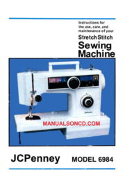 JCPenney 6984 Sewing Machine Instruction Manual