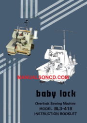 Baby Lock BL3-418 Overlock Sewing Machine Manual