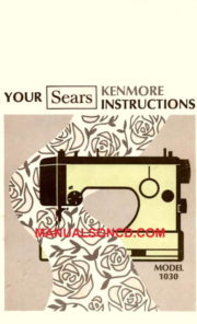 Kenmore 158.10300 - 158.10304 Sewing Machine Manual
