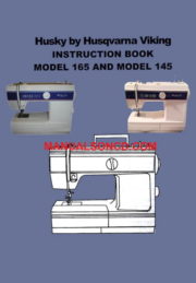 Husqvarna Viking Husky 145 - 165 Sewing Instruction Manual