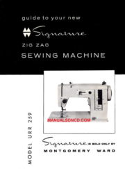 Montgomery Ward URR 259 Sewing Machine Instruction Manual