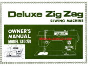 DeLuxe STD 270 Sewing Machine Instruction Manual