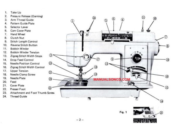 DeLuxe STD 270 Sewing Machine Instruction Manual
