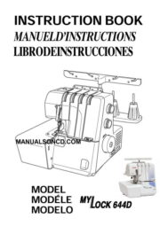 Janome 644D Mylock Sewing Machine Instruction Manual