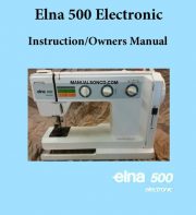 Elna 500 Electronic Sewing Machine Instruction Manual