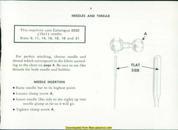 Singer 185K Sewing Machine Instruction Manual