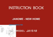 Janome JA1518 Sewing Machine Instruction Manual