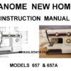 New Home 657 - 657A Sewing Machine Instruction Manual