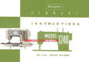 Kenmore 148.12400 Sewing Machine Instruction Manual