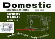 White Domestic 712 Sewing Machine Instruction Manual