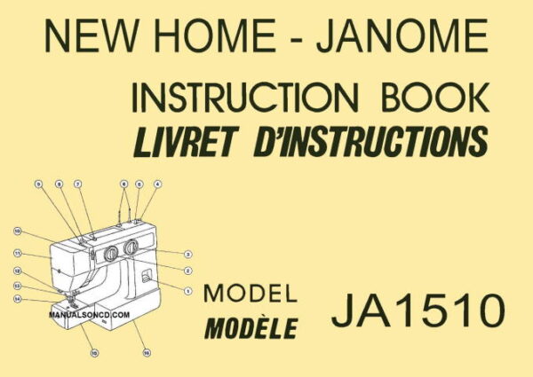 New Home - Janome JA1510 Sewing Machine Instruction Manual