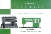 Kenmore 158.13150 Sewing Machine Instruction Manual