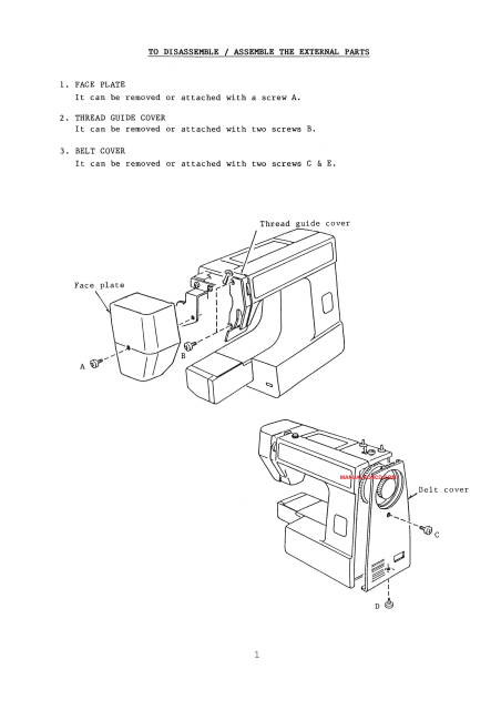 New Home – Janome JA1504 - JA1512 Service Manual