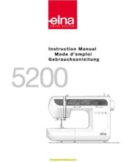 Elna 5200 Sewing Machine Instruction Manual