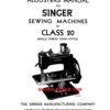 Singer 20 Class Sewing Machine Adjusters Manual