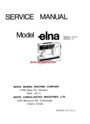 Elna Stella 37–57 Sewing Machine Service Manual Elnita 17