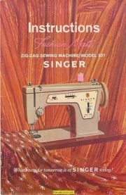 Singer 237 Sewing Machine Instruction Manual
