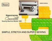 Kenmore 158.16800 - 158.16801 Sewing Machine Manual