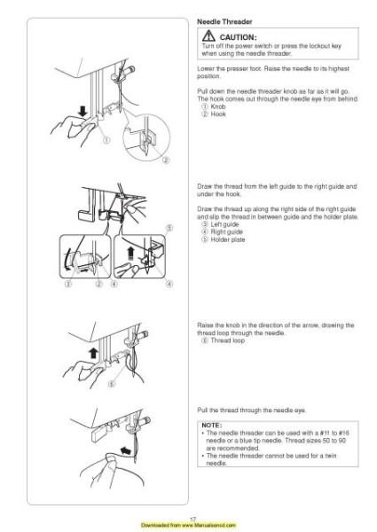 Necchi EX100 Sewing Machine Instruction Manual