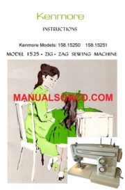 Kenmore 158.15250 - 158.15251 Sewing Machine Manual