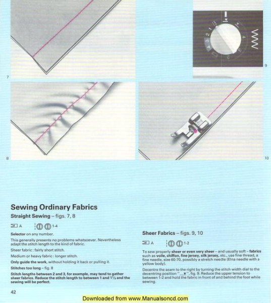 Elna Carina Electronic SU Sewing Machine Manual