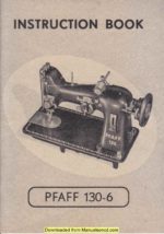 Pfaff 130 Sewing Machine Instruction Manual