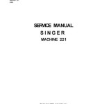 Singer 221 Featherweight Sewing Machine Service Manual